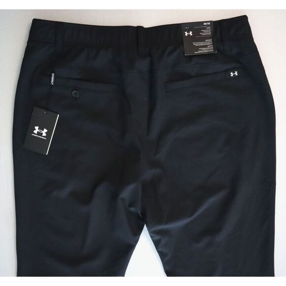 Under Armour 1364410-001 Men's Sz 36x32 Black Golf Drive Tapered Pants - Picture 3 of 11